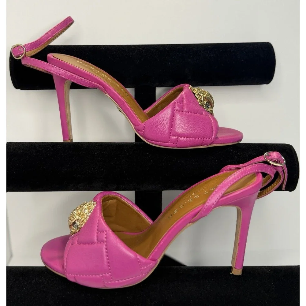 Kurt Geiger London Kensington Leather Mule/Sandals/Hot Pink/EUR 37